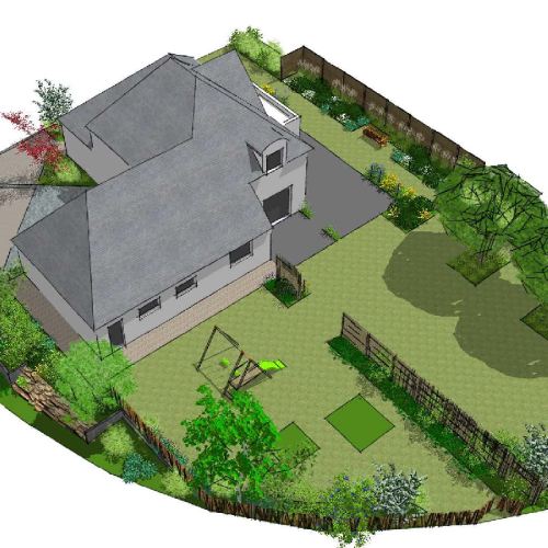 Esquisse pour un projet de création de jardin