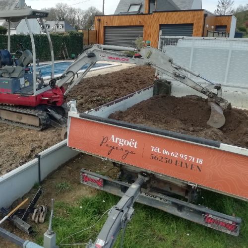 Réalisation de travaux d'aménagement de jardin